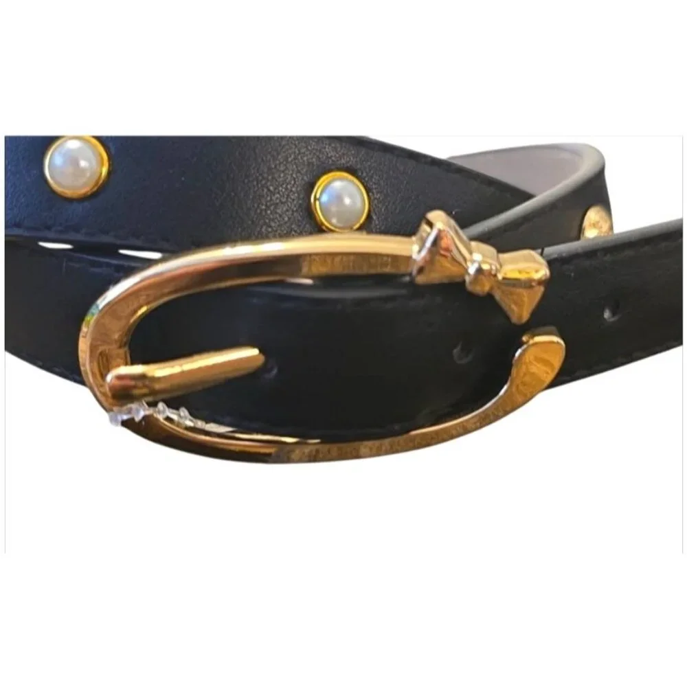 NWT Women's Black/ Gold Belt Size S - Picture 9 of 10